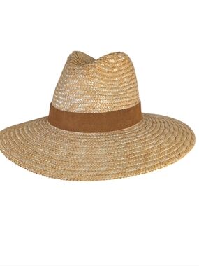 New GIGI PIP Women’s Straw Leather Trim Panama Hat One Size